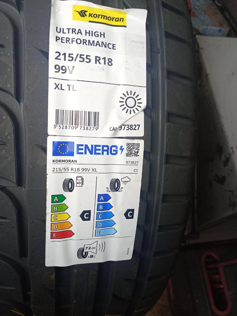Kormoran 215 55 R18 99V XL tyre label