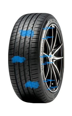 Cupped wear tyre example