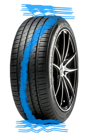 Centre wear tyre example